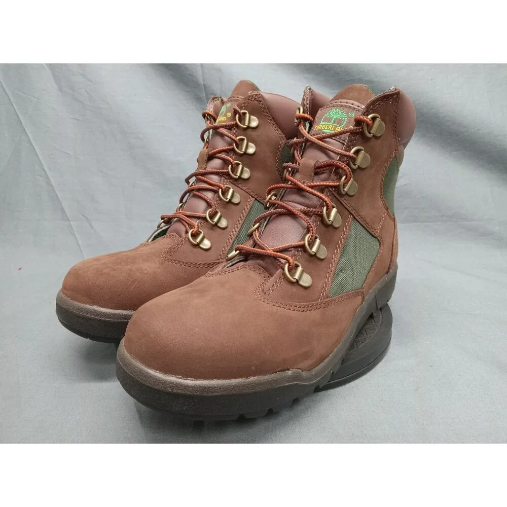 Timberland Boys Field Boot 6 Inch Waterproof Brown Green Size 7 NEW NO BOX! - Picture 4 of 11